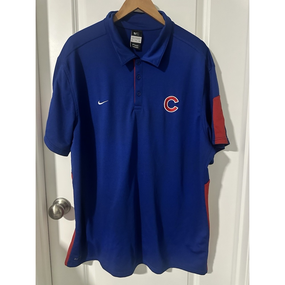 Chicago Cubs Nike Blue Mens Polo‎ XXL